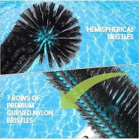 Swimming Pool Wall Tile Brush Head With Hemispherical Ends 175 Heavy Duty Aluminum Back Head For Cleans Walls Tiles Flo