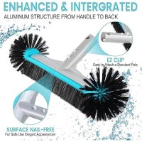 Swimming Pool Wall Tile Brush Head With Hemispherical Ends 175 Heavy Duty Aluminum Back Head For Cleans Walls Tiles Flo