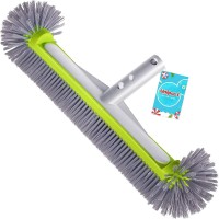 Professional Swimming Pool Brush Head With Round Ends 175 Heavy Duty Aluminum Back For Cleaning Pool Walls 7 Rows Premium Ny