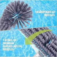 Swimming Pool Brush Head With Round Ends 175 Heavy Duty Aluminum Back Head For Cleans Walls Tiles Floors 7 Rows Premium N