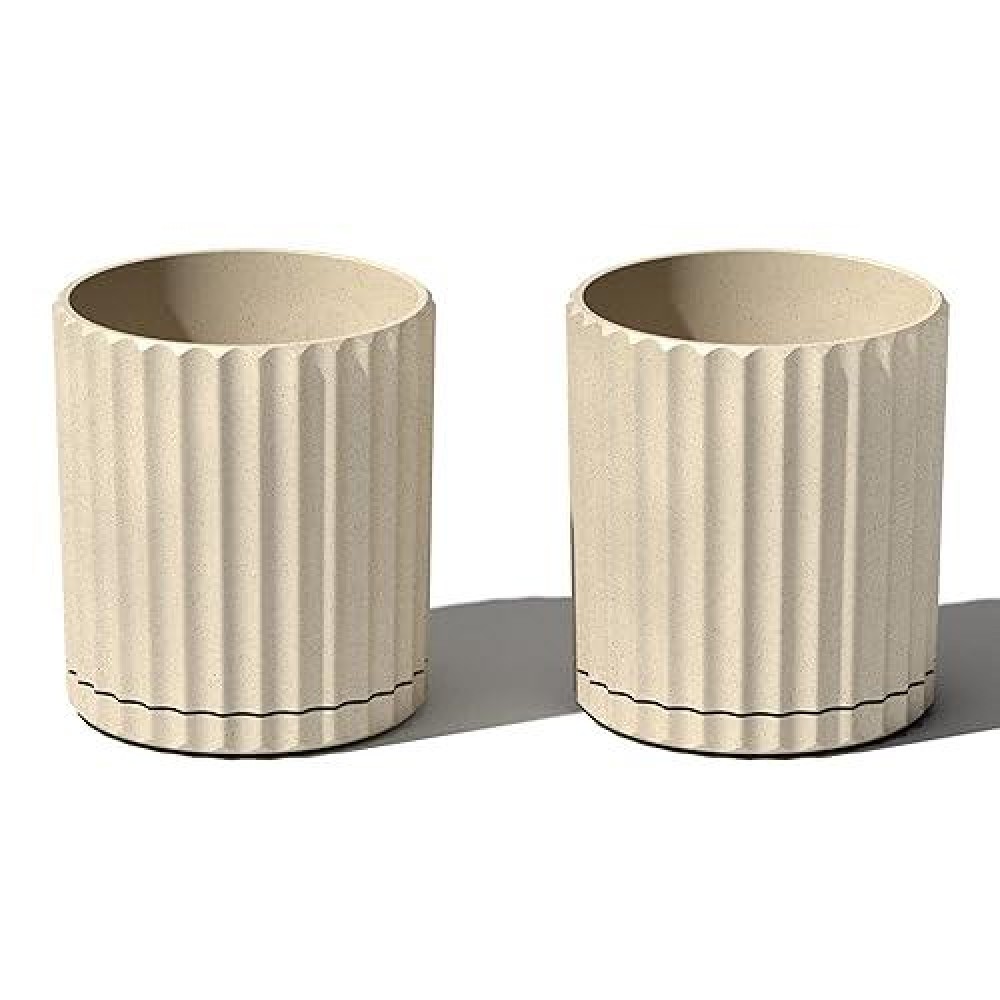 Veradek Demi Series Demi 6 Planter Wtray Sand 2 Pack