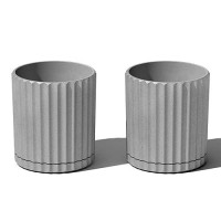 Veradek Demi Series Demi 6 Planter Wtray Grey 2 Pack