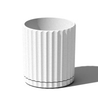 Veradek Mason Series Demi 6 Planter Wtray White