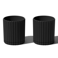 Veradek Demi Series Demi 6 Planter Wtray Black 2 Pack