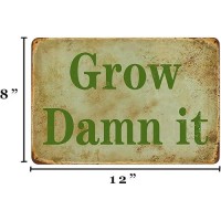 Garden Sign Funny Tin Signs Vintage Metal Garden Sign Grow Damn It Gardening Signs Outdoor Garden Decor For Home Yard Farm Garag