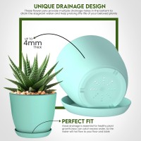 Utopia Home Plant Pots Indoor With Drainage 76665348 Inches Home Decor Flower Pots For Indoor Planter Plastic Plant