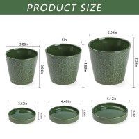 Ceramic Plant Pots 456 Inch Pots For Indoor Plants Planters With Drainage Holes And Ceramic Tray Indoor Flower Pots Gardening