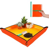 Repotting Mat For Indoor Plant Transplanting Potting Soil Mess Control 268 X 268 Portable Potting Tray Succulent Plant