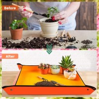 Repotting Mat For Indoor Plant Transplanting Potting Soil Mess Control 268 X 268 Portable Potting Tray Succulent Plant