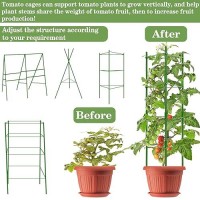 Halatool 8 Pack Tomato Cages For Garden Up To 63In52Ft Adjustable Tall Tomato Cage Garden Stakes Tomato Trellis For Pots Toma