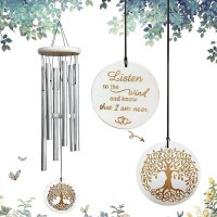 Hippolytusiart Wind Chimes Tree Of Life For Loss Of Loved One 33 Memorial Windchimes For Clearance Sympathy Gift Housewarming