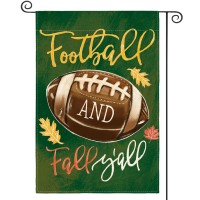 Avoin Colorlife Fall Garden Flag 12X18 Inch Football And Fall Yall Double Sided Outside Autumn Seasonal Rustic Yard Outdoor De