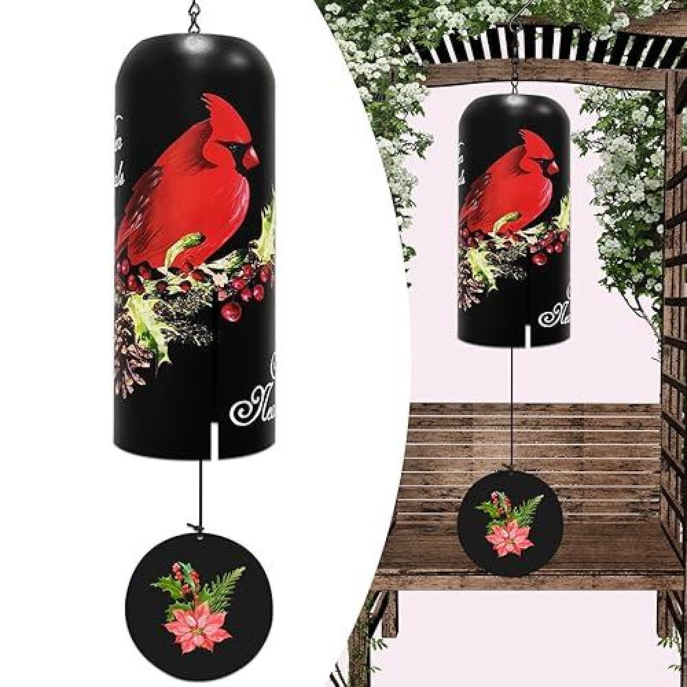 Cardinal Wind Chimes For Outside Deep Tone Cardinal Decor Wind Bell Windchimes Outdoors Memorial Sympathy Cardinal Gifts For Wom