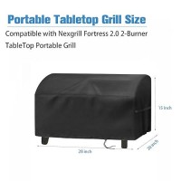 Jungda Grill Cover For Nexgrill Fortress 20 2Burner Tabletop Portable Grill Waterproof Small Table Top Bbq Grill Cover Heavy D