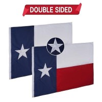 Homissor Texas Flag Tx State Flags Embroidered Stars Double Side 3X5 Heavy Duty Outdoor 210D Oxford Nylon Flag