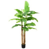 vidaXL Lifelike Artificial Banana Tree with Pot - 114.2