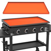 Griddle Mat Silicone For Blackstone 36 Inch  Grill Cover For Blackstone Protector Outdoor  Heavy Duty Food Grade Silicone Mat  All Season Cooking Protective Cover From Dirt & Rust (Orange)