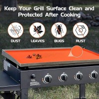 Griddle Mat Silicone For Blackstone 36 Inch  Grill Cover For Blackstone Protector Outdoor  Heavy Duty Food Grade Silicone Mat  All Season Cooking Protective Cover From Dirt & Rust (Orange)