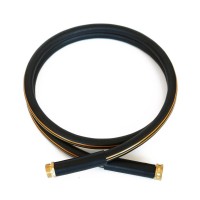 Atlantic Heavy Duty Garden Hose 58 Inch X 8 Foot Black Color Short Connection Leader Hose With Solid Brass Connectors 8 Ft