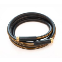 Atlantic Heavy Duty Garden Hose 58 Inch X 12 Foot Black Color Short Connection Leader Hose With Solid Brass Connectors 12 Ft