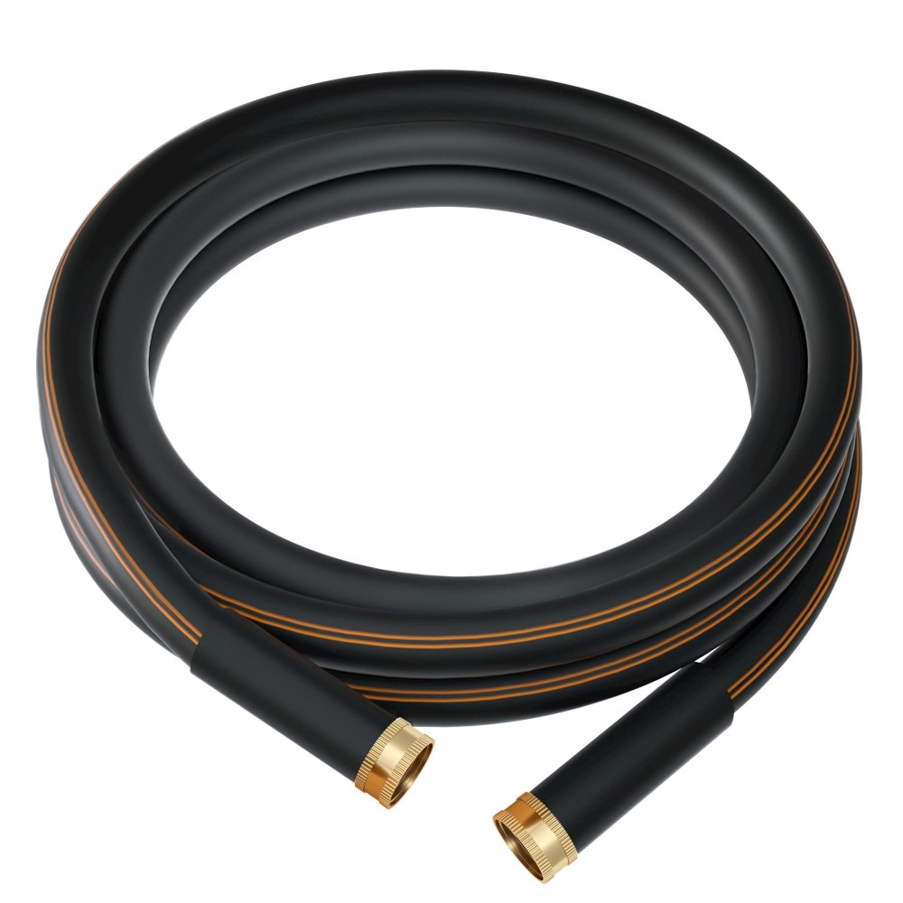 Atlantic Female To Female Heavy Duty Garden Hose 58 Inch X 10 Foot Black Short Connection Leader Hose 10Ft Femalefemale