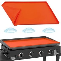 Silicone Griddle Mat Cover For Blackstone 36 Inch Griddle  Heavy Duty Food Grade Silicone Griddle Cover  Griddle Accessories For Blackstone  All Season Protective Cover For Blackstone Grill (Orange)