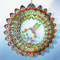 Aoedelyart Hummingbird Wind Spinner For Yard And Garden 12In 3D Wind Spinner Hummingbird Gift For Womenmotherfathermen Hangin