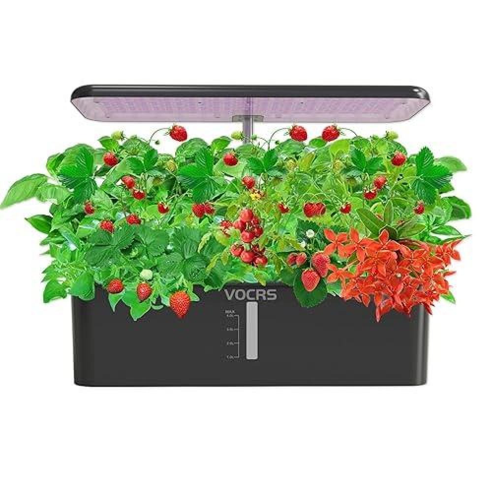 Hydroponics Growing System Indoor Garden Vocrs 12 Pods Herb Garden Kit Indoor With Led Grow Light Plants Germination Kitno S