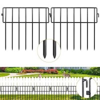 Adavin Black Small Or Medium Animal Barrier Fence 16 Pack 12 Inl X10 Inh Underground Decorative Garden Fencing 16 Gap Dog