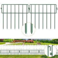 Adavin Green Animal Barrier Fence 28 Pack 12 Inlx10 Inh No Dig Garden Decorative Fence 15 Gap Rustproof Metal Dig Deter