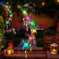 Hummingbird Solar Wind Chimes Gift For All Father Stepdad Grandpa Husband Mom Grandma Women Aunt Daughter Nana Sister Birthday