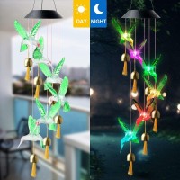 Hummingbird Solar Wind Chimes Gift For All Father Stepdad Grandpa Husband Mom Grandma Women Aunt Daughter Nana Sister Birthday