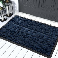 Yimobra Welcome Door Mat Outdoor Indoor Non Slip Front Doormats Heavy Duty Rubber Backing Lowprofile Entrance Mat Absorbent