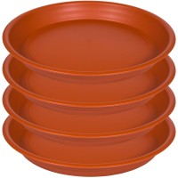 Saucerhome Plant Saucer 16 Inch 4 Pack 17 Inch 168 Plastic Large Flower Planter Plant Pot Saucers And Drip Tray For Indoor