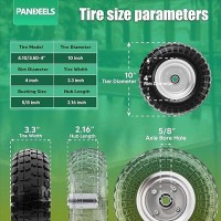 10Inch 4103504 Tire And Wheel Flat Free By Pandeels 58Axle Bore Hole Solid Pu Tires And Wheels Replacement For Gorilla C