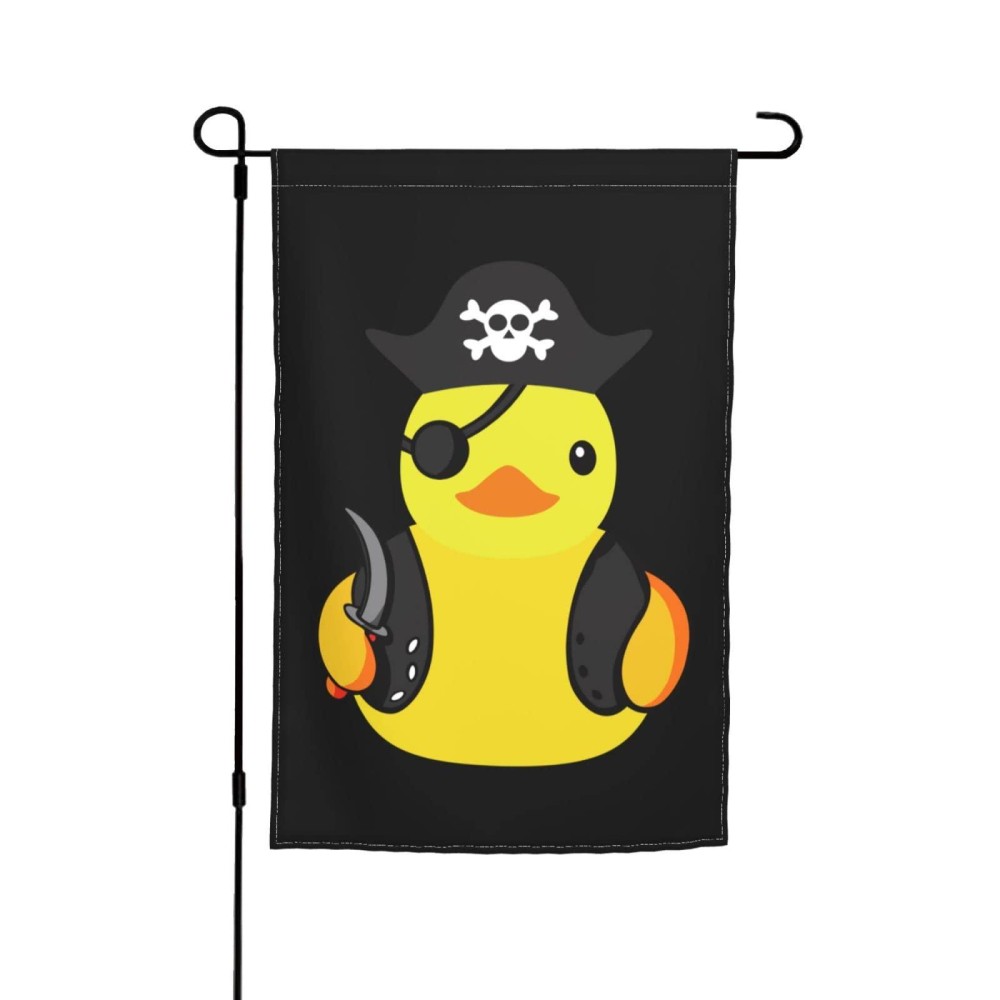 Pirate Rubber Duck Garden Flag Outdoor 12 X 18 Inch Mini Yard House Flags Farmhouse Sign For Home Garden Decoration Banner