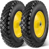 Maxauto Wheelbarrow Tire 4.80 4.00-8 Flat-Free 4.80/4.00-8 Tire And Wheel W/Grease Fitting  3