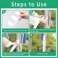 Watayo 8 Pcs Tree Trunk Protector 2 Size Tree Wraps To Protect Bark Plastic Spiral Tree Guard Tree Bark Protector Tube Wraps