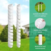 Watayo 8 Pcs Tree Trunk Protector 2 Size Tree Wraps To Protect Bark Plastic Spiral Tree Guard Tree Bark Protector Tube Wraps