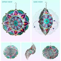 Aoedelyart Hanging Wind Spinners For Yard And Garden Mandala Purple Star Kinetic Wind Spinners Outdoor Worth Gift Christmas Deco