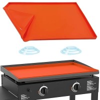 Silicone Griddle Mat Cover For Blackstone 28 In(Not Fit 28Xl/Pro)  Heavy Duty Food Grade Silicone Griddle Cover  Griddle Accessories For Blackstone  All Season Protective Cover For Blackstone (Orange)