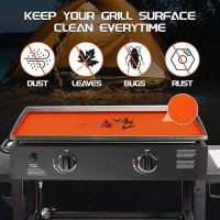 Silicone Griddle Mat Cover For Blackstone 28 In(Not Fit 28Xl/Pro)  Heavy Duty Food Grade Silicone Griddle Cover  Griddle Accessories For Blackstone  All Season Protective Cover For Blackstone (Orange)