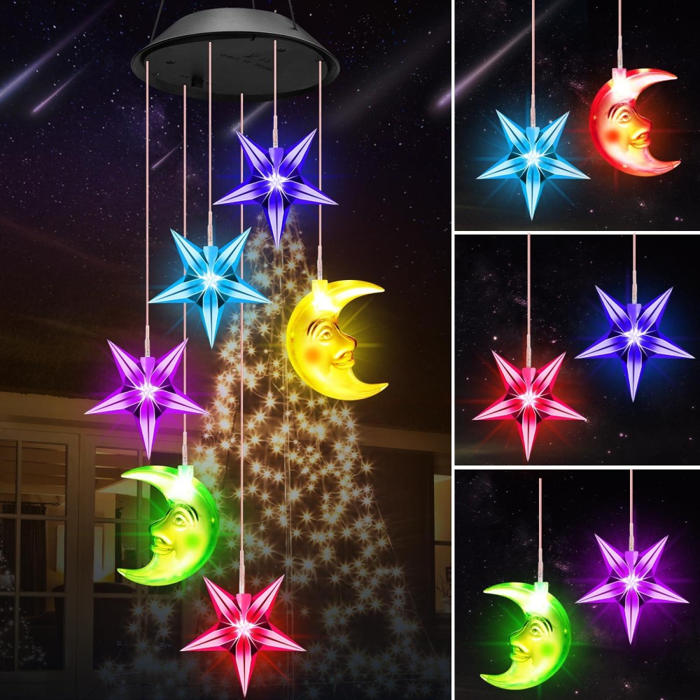 Christmas Gifts For Women Winzwon Solar Wind Chimes For Outside Solar Christmas Lights Outdoor Hanging Mobile Decoration For