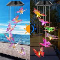 Solar Wind Chime Wind Chimes Changing Color Led Light Indoor Outdoor Patio Lawn Gardening Gifts Festival Decor For Women Mother