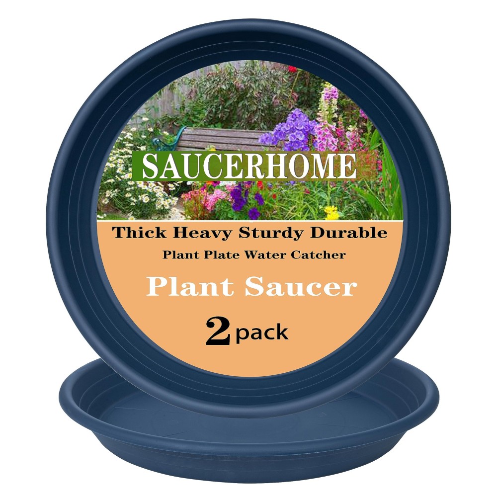 Saucerhome 2 Packs Plant Saucer Pot Tray 6 8 10 12 14 16 19 20 Inch Plastic Flower Planter Saucers And Drip Trays For Indoors Ou