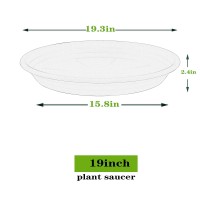 Saucerhome 2 Pack Plant Saucer Pot Tray 4 6 8 10 12 14 16 19 22 26 Inch Large Plastic Planter Saucers Heavy Drainage Tray For I