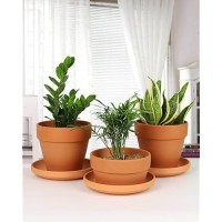 9 Inch Large Terracotta Pot Plant Saucer 4 Pcs Large Round Plant Pot Saucers Large Clay Plant Trays Perfect For 8 Inch 85 In