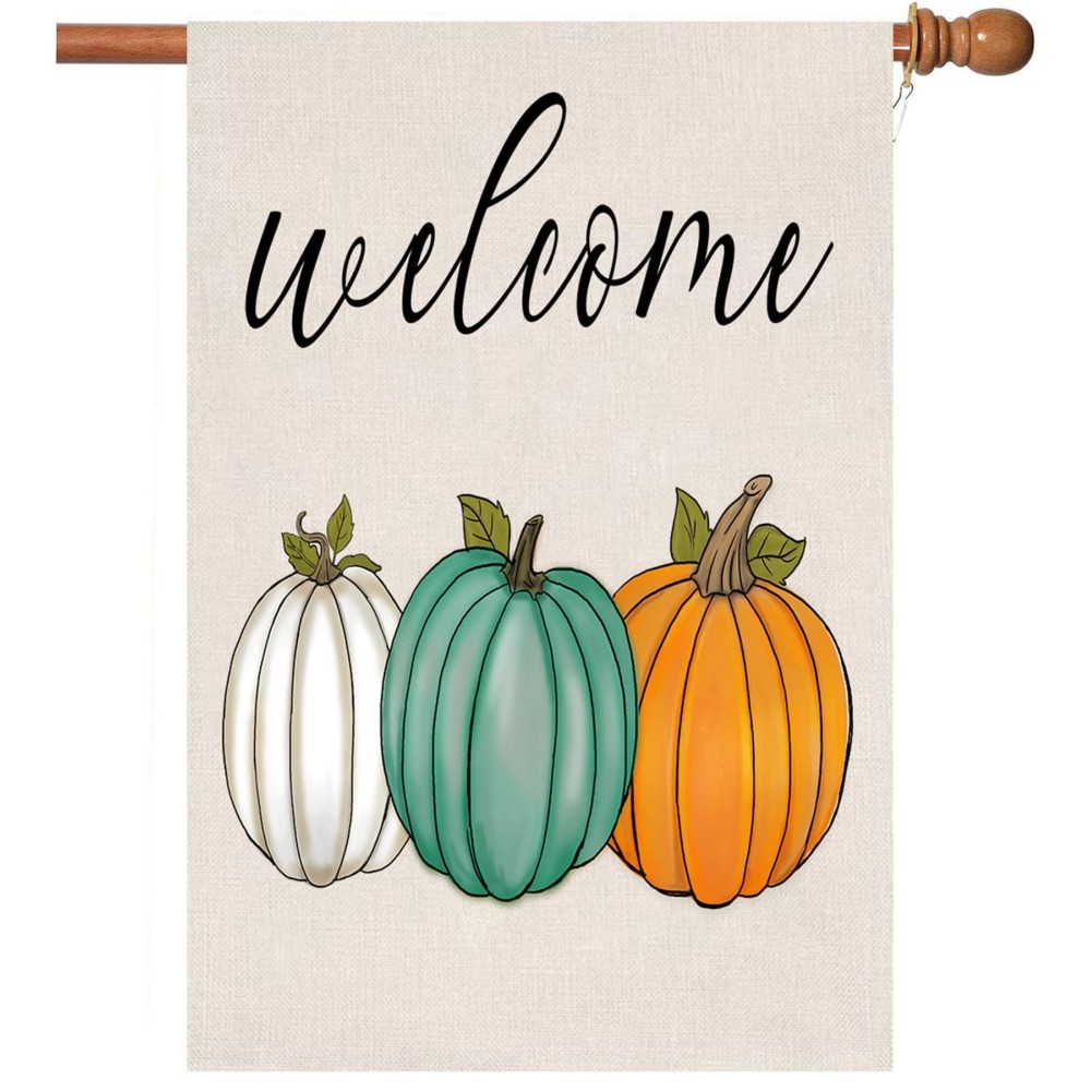 Happy Thanksgiving Flags Thanksgiving Garden Flag 28 X 40 Inch Thanksgiving House Flag Doublesided 2 Layer Fall House Flag For