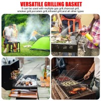 Grill Basket Barbecue Stainless Steel Folding Grilling Accessories With Removable Handle Portable Net Bbq Tool For Outdoor Acti