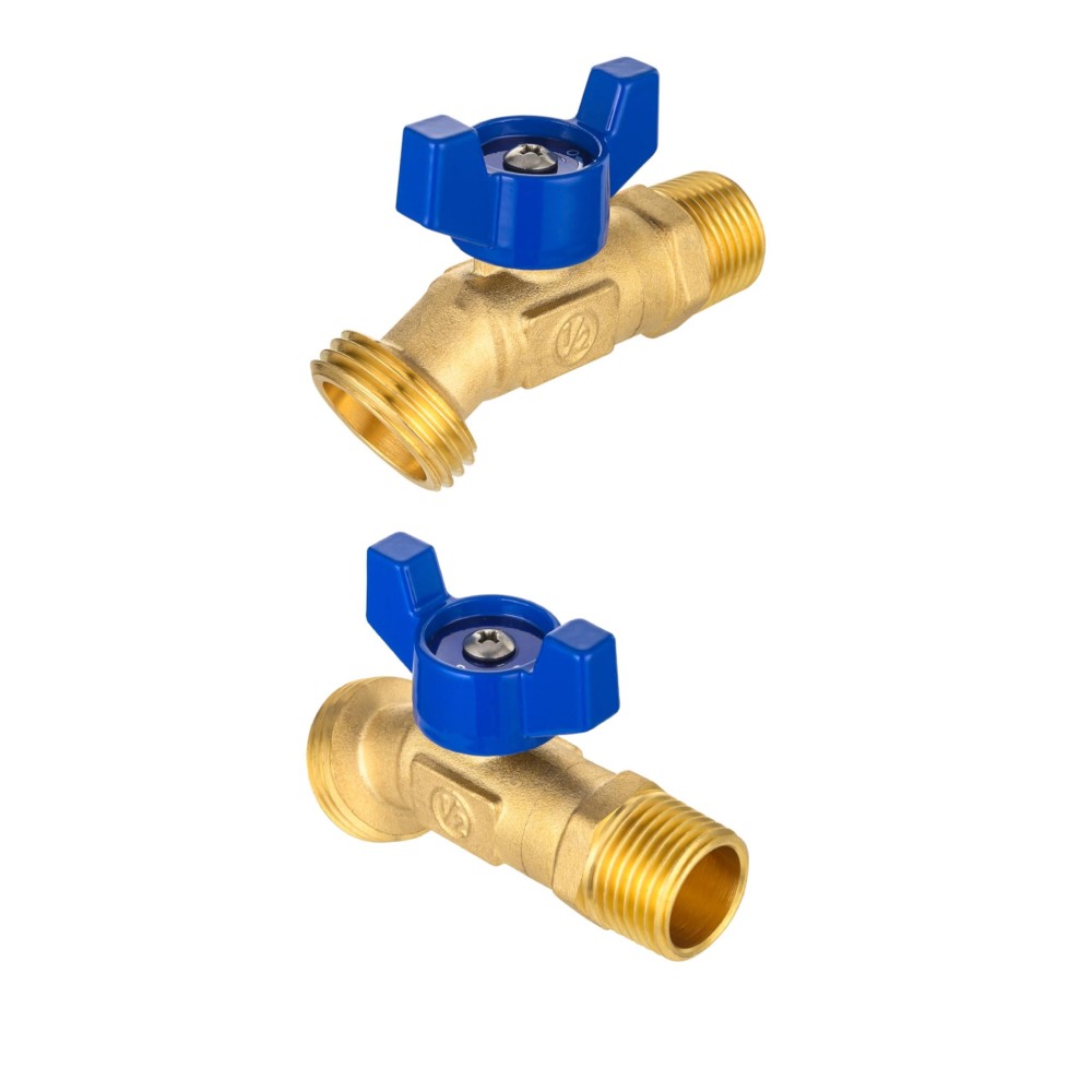 Efield Pack Of 2 14Turn Outdoor Spigot Sillcock Hose Bibb Valve 12 Male Npt Inlet 34 Male Ght Threaded Garden Hose